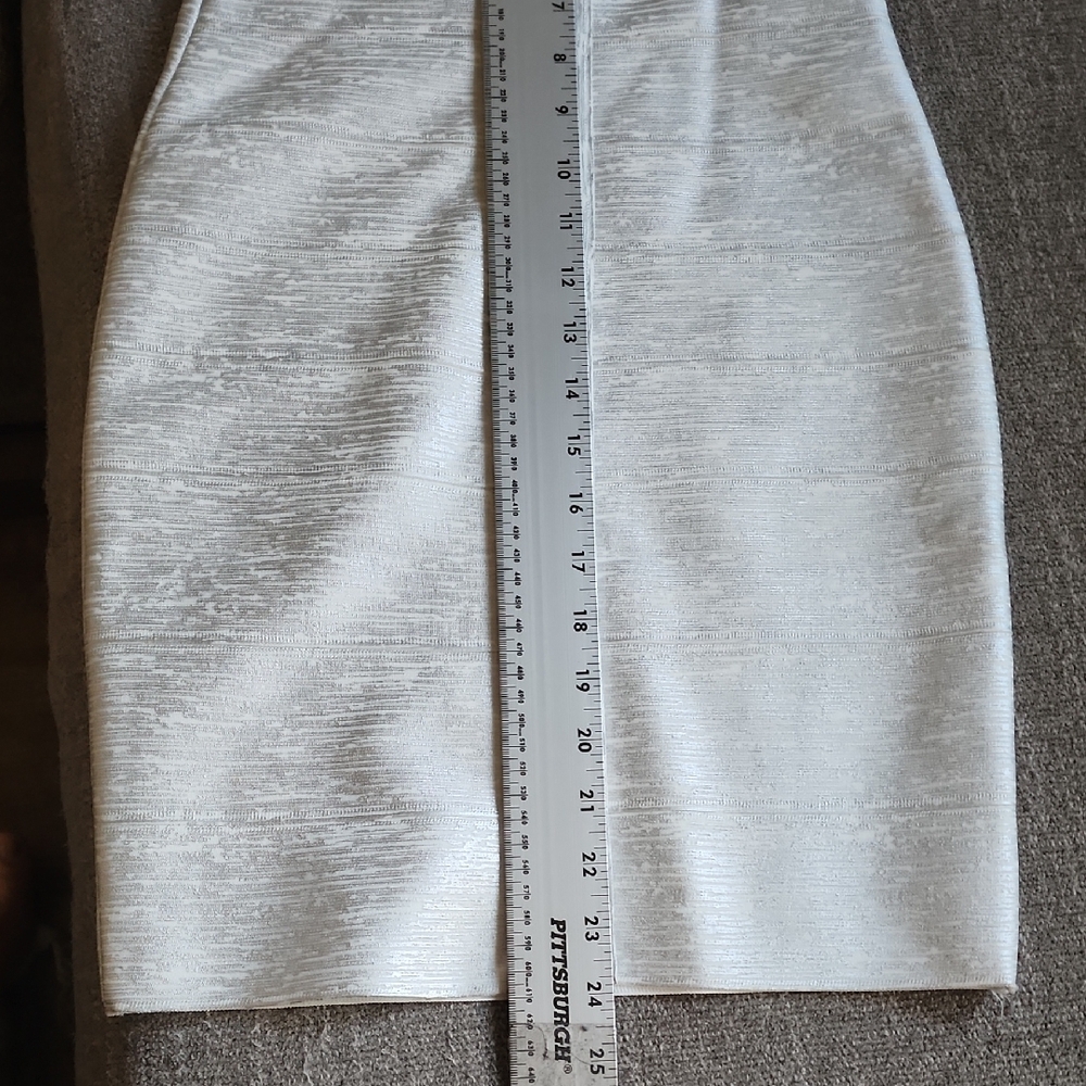 NWT Bella Barnett Silver One Shoulder Bodycon Mini Dress XS - Picture 10 of 14